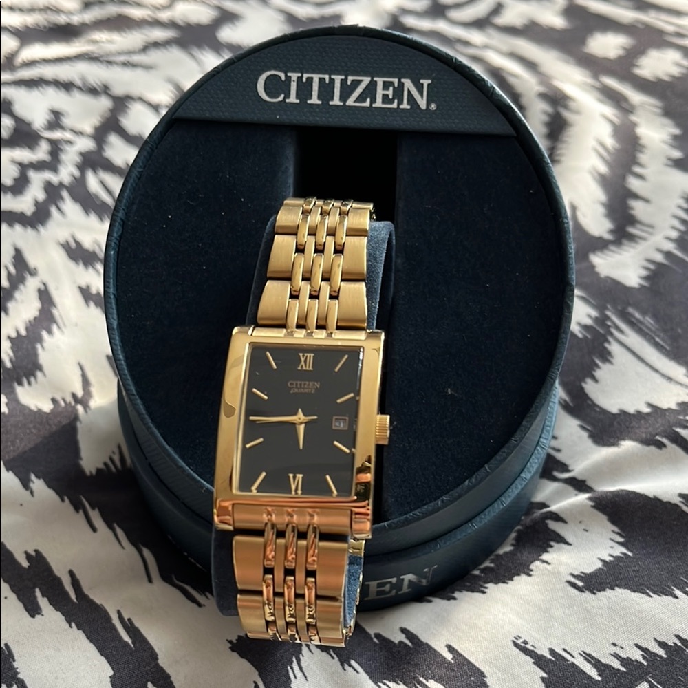 Citizen Gold and Black Dress Watch